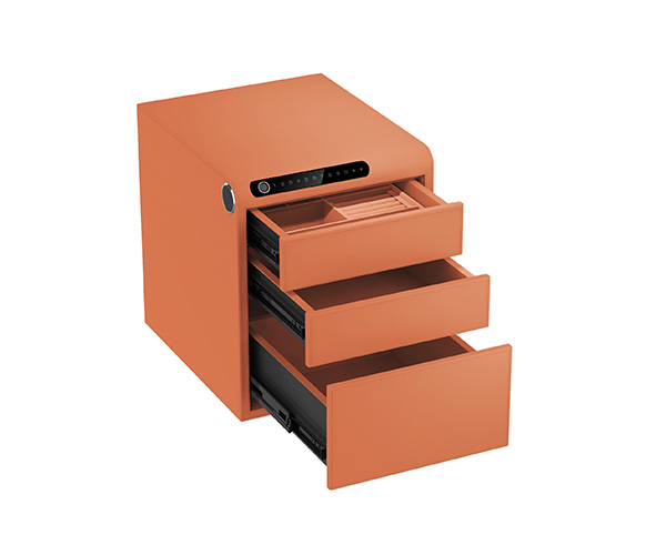 Leather Jewelry Organizer 9.125 9.125-3.5 Orange
