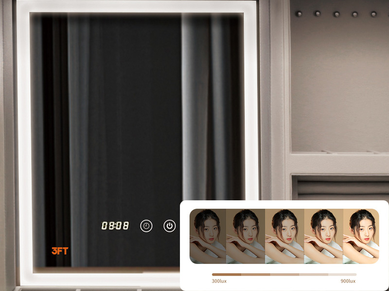 Lifting Jewelry Box 9.701 (Cabinet Drop-down Model) Features Smart Mirror
