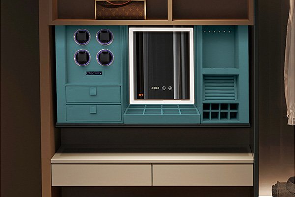Lifting Jewelry Box 9.701 (Cabinet Drop-down Model) Simulated Leather C018
