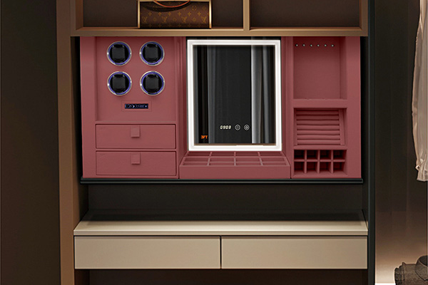 Lifting Jewelry Box 9.701 (Cabinet Drop-down Model) Simulated Leather C019