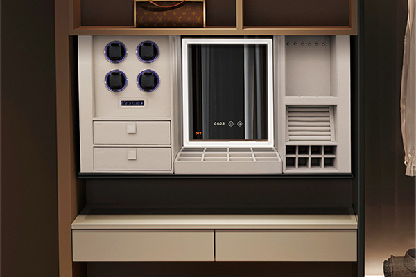 Lifting Jewelry Box 9.701 (Cabinet Drop-down Model) Simulated Leather C023