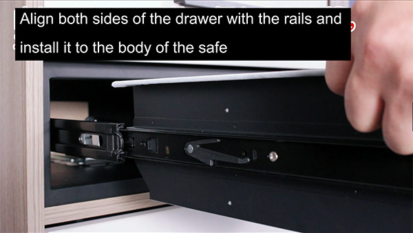 How to install D5 Series drawer safe