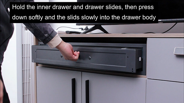 How to install deluxe safe drawer F301 into your drawer