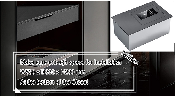 How to install leather wardrobe safe F611